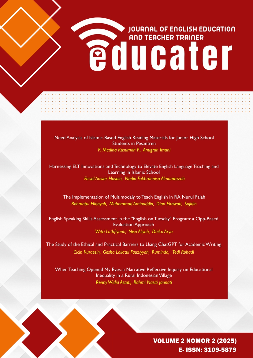					View Vol. 2 No. 2 (2025): Journal of English Education and Teacher Trainer
				