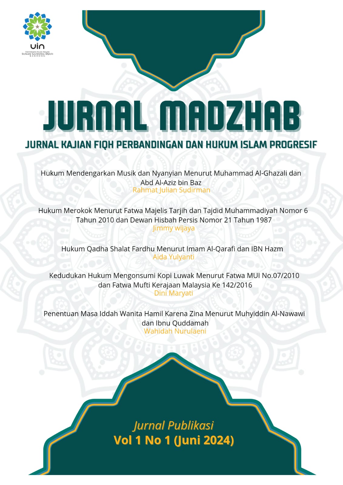 					View Vol. 1 No. 1 (2024): Jurnal Madzhab
				